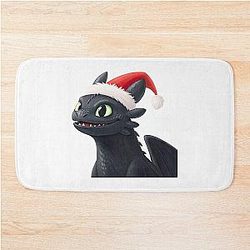 Christmas Toothless Dragon Bath Mat