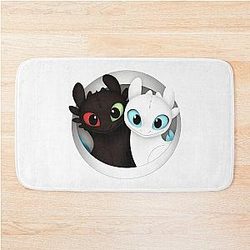 Toothless and Night Fury Light Fury and Toothless Bath Mat