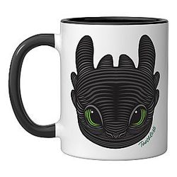How to Train Your Dragon Toothless Black/White-Shirt-Ceramic-Mug