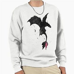 Splatter Toothless Dragon Pullover Sweatshirt