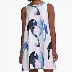 Dragon Heart Live and Light Fury A-Line Dress