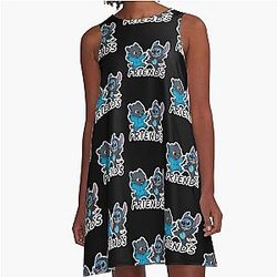 Stitch and Toothless are friends A-Line Dress