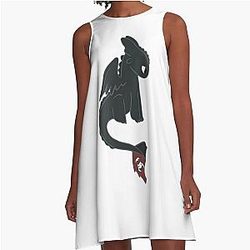 Toothless Dragon A-Line Dress