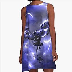 Toothless Night Fury A Line Dress