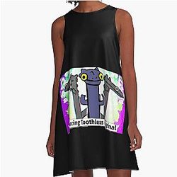 Toothless Dancing A-Line Dress