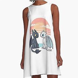 Toothless Night Fury A-Line Dress