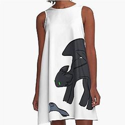 Toothless Fish A-Line Dress