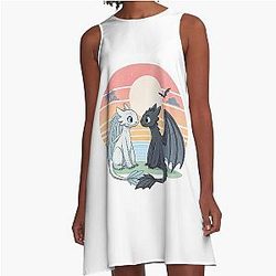 Toothless Night Fury A-Line Dress