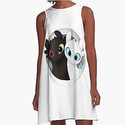 Toothless Night Fury A-Line Dress