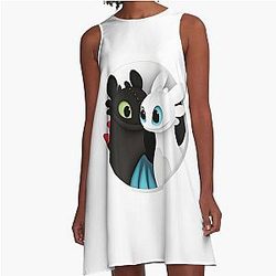 Toothless Night Fury A-Line Dress