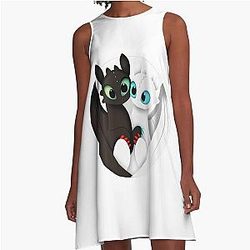 Toothless And Night Fury A-Line Dress
