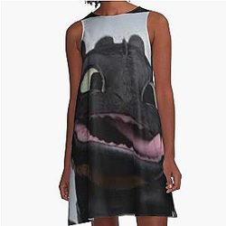 Cute toothless Toothless A Line Dress