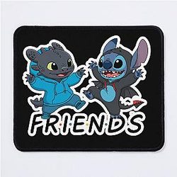 Stitch and Toothless are friends Mouse Pad