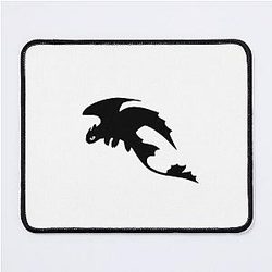 Toothless Silhouette Mouse Pad