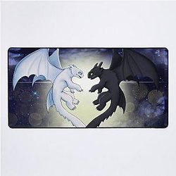 Toothless and Light Fury Desk Mat