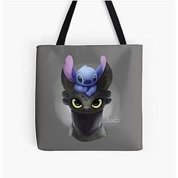 Toothless Stitch All Over Print Tote Bag