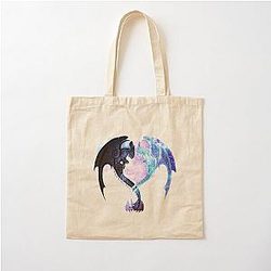 Dragon Heart, Toothless and Light Fury Cotton Tote Bag