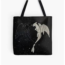 Toothless Night Fury All Over Print Tote Bag
