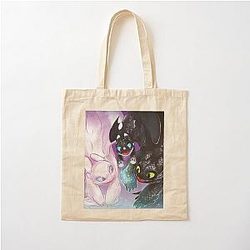 Lightfury, Toothless and Nightlight Cotton Tote Bag