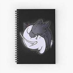 Toothless and Light Fury Hugging Spiral Notebook