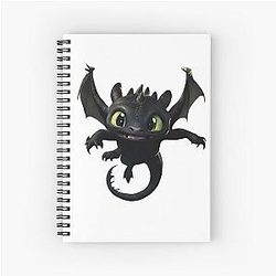 Upside Toothless Spiral Notebook