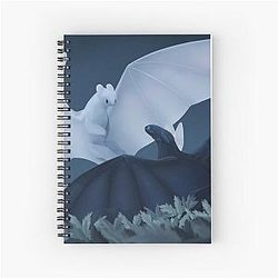 How to Train Your Dragon Lightfury and Toothless Spiral Notebook