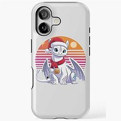 Christmas Toothless Dragon Retro iPhone Tough Case