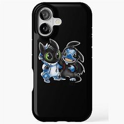 Stitch and Toothless Change Uniform into iPhone Tough Case