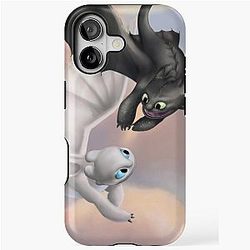 Toothless and His Light Fury iPhone Tough Case