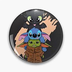 Chibi Toothless Stitch Cute Baby Essential Pin