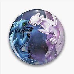 Dragon Heart, Starry Dragon, Toothless and Light Fury Pin