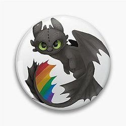 Toothless Pride Rainbow Pin