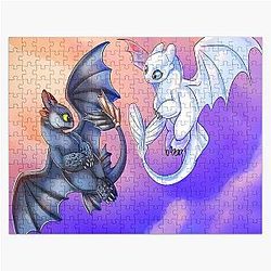 Toothless Night Fury and Light Fury Jigsaw Puzzle
