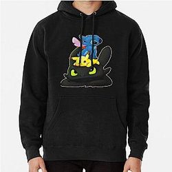 Chibi Stitch and Toothless Classic Pullover Hoodie