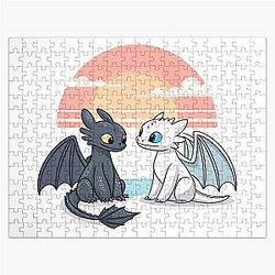 Toothless Night Fury, Light Fury Jigsaw Puzzle