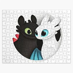 Toothless and Night Fury, Light Fury and Toothless Jigsaw Puzzle