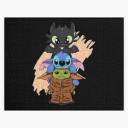 Chibi Toothless Stitch Cute Baby Jigsaw Puzzle
