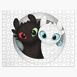 Toothless Night Fury, Light Fury Jigsaw Puzzle