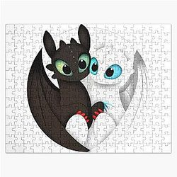 Toothless and Night Fury, Light Fury and Jigsaw Puzzle