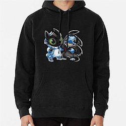 Stitch and Toothless Change Uniform Pullover Hoodie