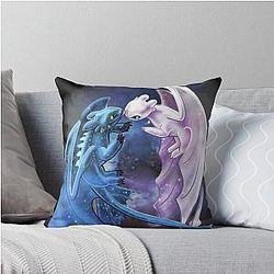Dragon Heart - Starry Dragons - Dragon Lights Throw Pillow