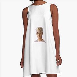 Pink T.O.P Bigbang Choi Seung Hyun A-Line Dress