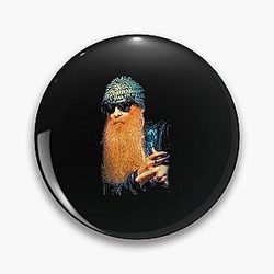 Billy F Gibbons from ZZ Top Portrait Pin