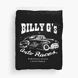 Billy Gibbons of ZZ Top Auto Races Duvet Cover