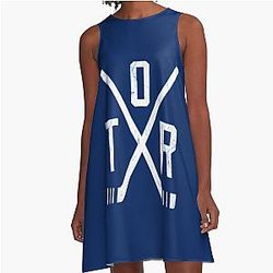 Toronto Maple Leafs - Hockey - Blue A-Line Dress