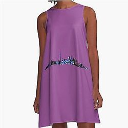 Toronto Maple Leafs Canvas Print A Line Dress