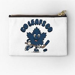 Cute Toronto Maple Leafs Shirt or Sticker - Kawaii NHL Fan Design - Aesthetic Hockey Tee, Game Day Gift Zipper Pouch