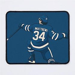 Auston Matthews Toronto Maple Leafs Poster Minimalist Hockey Wall Art Mouse Pad