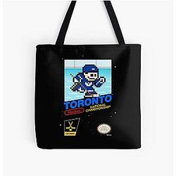 Toronto Maple Leafs 8-bit Video Game Cart All Over Print Tote Bag