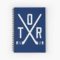 Toronto Maple Leafs Hockey Blue Spiral Notebook
